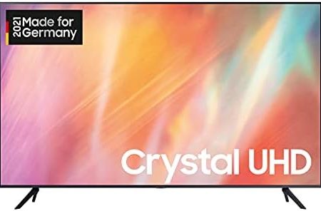 Samsung Crystal UHD 4K TV 55 Zoll (GU55AU7179UXZG, Deutsches Modell), HDR, Q-Symphony, rahmenloses Design, Smart TV [2021]