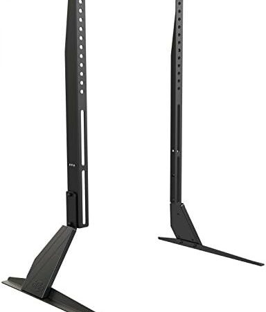 RICOO TV Standfüße Universal Halterungen Fernseher Ständer Bildschirm Halterung Stand FS512 Höhenverstellbar Fernsehständer für 30-65 Zoll bis 40 Kg, Max. VESA 800x400, TV Standfuß Flach Curved