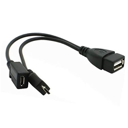 Micro-USB-Host-OTG-Kabel mit Micro-USB-Stromversorgung für Fire Stick, Android-Telefon Tablet-2-in-1-Micro-USB-zu-USB-Adapter(20cm)