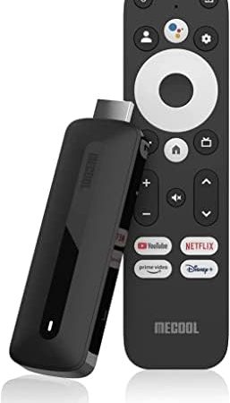 MECOOL KD3 4K Google TV Stick Android 11 Netflix zertifizierter Media Streaming Player, Google Assistant Sprachfernbedienung, Chromecast, Prime Video, Youtube, Bluetooth, 4K HDR, Dual Band WiFi