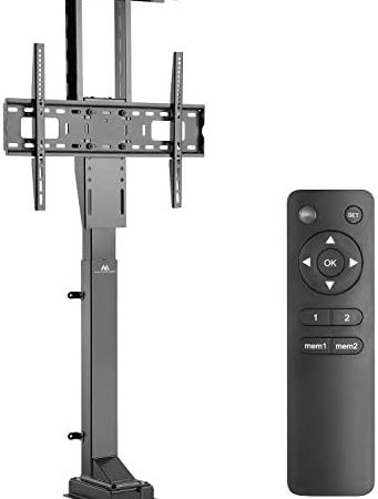 Maclean MC-866 Elektrisch höhenverstellbare TV Halterung zum Einbau 37-65" Fehrseher Lift mit Fernbedienung max 50kg max VESA 600x400