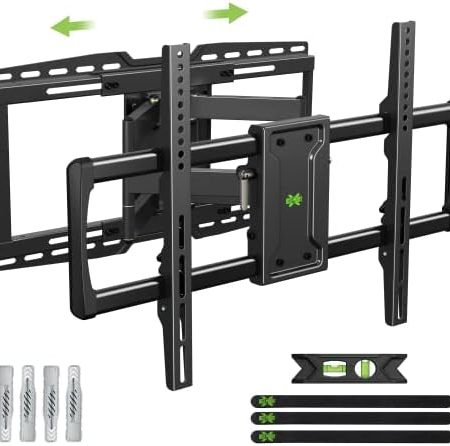 USX-MOUNT TV Wandhalterung Schwenkbar Neigbar für 32-90 Zoll TVs, Verschiebbarem Design zur TV Zentrierung, Max. VESA 600x400mm, Fernseher Halterung bis zu 68.2kg