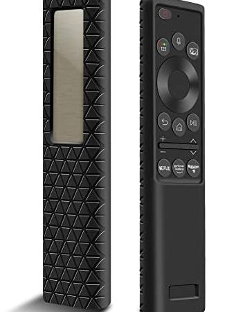 Silikon Schutzhülle für Samsung Fernbedienung BN59-01357 Serie Smart TV Fernbedienungen Cover Case Anti-Rutsch Stoßfest Silikonhülle für Samsung 2021 Solar Cell Charging Model Remote (Schwarz)