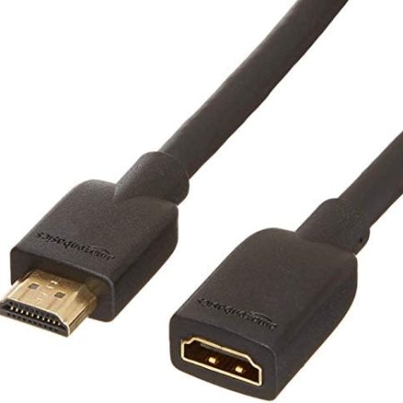 Amazon Basics PBH-1441 Hochgeschwindigkeits-HDMI-Verlängerungskabel, 1.8 m, Schwarz