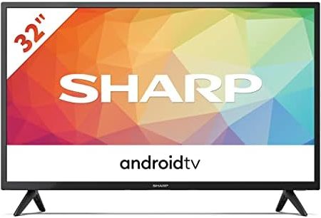 SHARP 32FG6EA Android Smart TV 81cm (32 Zoll), Sprachsteuerung per Google Assistant, Chromecast, Bluetooth, 2X HDMI, 2X USB, Dolby Audio, Active Motion 400, schwarz