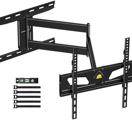 TV Wandhalterung Schwenkbar 90 Grad FORGING MOUNT TV Halterung für 32-65 Zoll Fernseher, 910mm Extra Langer Arm Fernsehhalterung Wand Ausziehbar Halter Wall Mount, Hält 45 kg, Max. VESA 400x400 mm