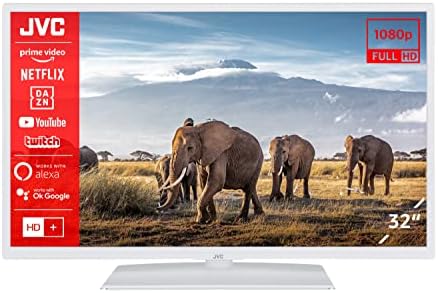 JVC LT-32VF5156W 32 Zoll Fernseher/Smart TV (Full HD, HDR, Triple-Tuner, Bluetooth) weiß - Inkl. 6 Monate HD+ [2023]