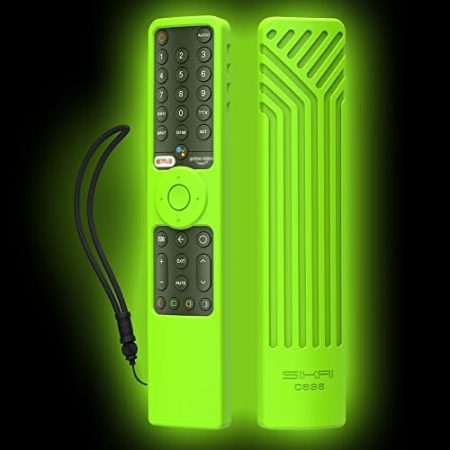 Fernbedienungshülle Kompatibel mit Xiaomi Mi TV P1 / P1E / Q1 / Q1E, 75 55 50 43 32 Fernbedienungs Schutzhülle Silikon Hülle Kratzfest Stoßfest Smart TV Remote Case (Fluoreszierendes Grün)