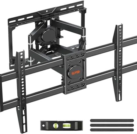 ELIVED TV Wandhalterung für die meisten 37-82 Zoll Fernseher bis zu 45kg, TV Halterung max. VESA 600x400mm, Gelenkarm mit hochwertigem Kugellager für reibungslose TV Bewegungen, EV3023