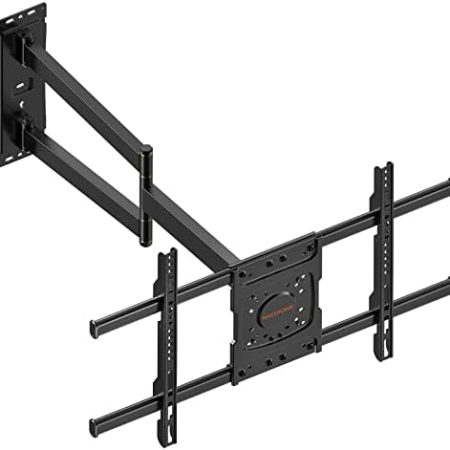 WHYFONE TV Wandhalterung Schwenkbar Halterung für 32-70 Zoll Flach&Curved Fernseher, 180° Drehbar Fernsehhalterung Wand mit 710mm Langem Arm, Neigbar Ecke TV Halterung bis zu 45kg Max. VESA 600x400mm