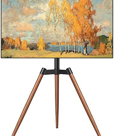 RFIVER Tripod TV Ständer Stativ Ständer Tripod Fernsehständer TV Bodenständer mit Staffelei Höhenverstellbar Schwenkbar für 32-65 Zoll Fernseher Max Vesa 400 * 400mm 35kg