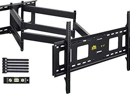 FORGING Mount TV Wandhalterung mit 109cm Langer Reichweite & Robuster 2 Gelenkarme Neigbare Schwenkbare Halterung für 42 bis 95 Zoll Flach/Geschwungen Fernseher bis zu 75 kg, Max. VESA 800x400 mm