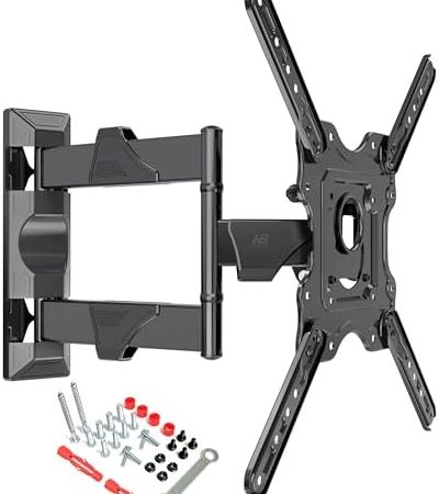 Ergosolid Neig- und drehbare TV-Wandhalterung für 32-55-Zoll-Fernseher, geeignet für 4K-UHD-LED-LCD-VESA-Max-Bildschirme mit 400 x 400 mm