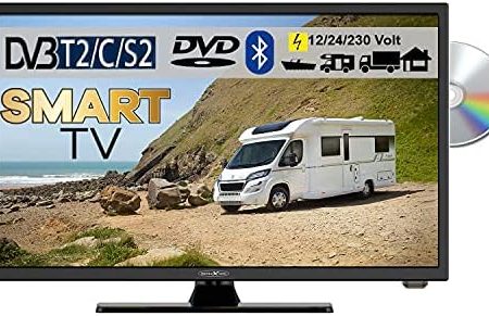 UltraMedia Reflexion LDDW24i+ LED Smart TV mit Bluetooth DVD & DVB-S2 /C/T2 für 12V u. 230Volt WLAN Full HD