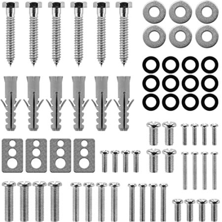 deleyCON VESA Schraubenset 66 Teilig für TV Fernseher Halter Halterung Wandhalterung Befestigungsschrauben Schrauben Dübel Unterlegscheiben M4 M6 M8