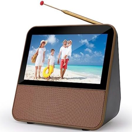 HassoKon Digitaler Tragbarer Fernseher DVB-T2, 1080P HD Mini TV DAB+,DSP Digitalfernsehen USB Mediaplayer für Wohnwagen,Auto und Camping Küche TV Schlafzimmer,Reisen,Küche