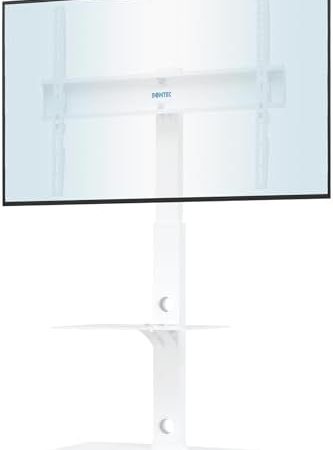 BONTEC Universeller TV-Ständer für 30-70 Zoll LED/OLED/LCD/Plasma Bildschirme, Höhenverstellbar, mit 2 Ebenen Gehärtetem Glas, Traglast bis 40kg, Max. VESA 600x400mm