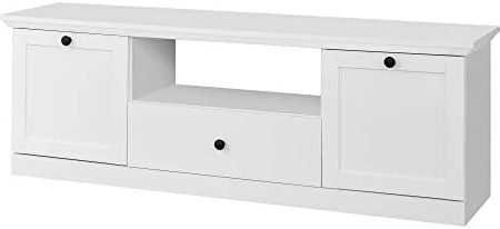 trendteam smart living - Lowboard Schrank TV-Schrank - Wohnzimmer - Baxter - Aufbaumaß (BxHxT) 139 x 49 x 41 cm - Farbe Weiß - 186031601