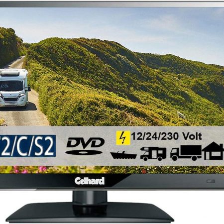 Gelhard GTV1682PVR DVD 16 Zoll Widescreen TV DVB-S2-T2 Full HD 12/24/230 Volt mit PVR-Funktion