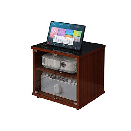 Lautsprecherständer Audio-Halterung, Audio-Schrank, 2-lagige Medienhalterung, audiovisueller Schrank, geeignet for TV-Zubehör, Spielekonsolen, DVD-Player für große Surround-Sound-Lautsprecher (Color