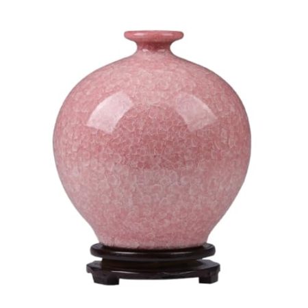 Keramikvase Für Das Wohnzimmer Porzellanvase Im Chinesischen Stil, Vase for Zuhause, Blumenarrangement, Zubehör, TV-Schrank, Porzellanflasche, Ornamente Keramikvase(D)