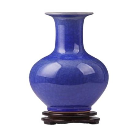 Keramikvase Für Das Wohnzimmer Porzellanvase Im Chinesischen Stil, Vase for Zuhause, Blumenarrangement, Zubehör, TV-Schrank, Porzellanflasche, Ornamente Keramikvase(Blue,D)