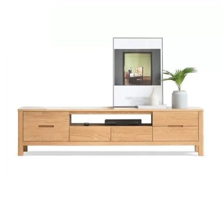 JAVYPPT Schrank, TV-Schrank, Wohnzimmer-Aufbewahrungsschrank, Zuhause, schlicht, mit 5 Schubladen, moderner TV-Schrank, Medienkonsole, moderner TV-Schrank(L)