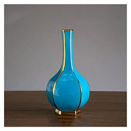 KESHUI Vase kreativität Keramik geometrische Blaue Moderne Hause Blume anordnung hydroponic zubehör Wohnzimmer Dekoration Handwerk (Color : A Red)