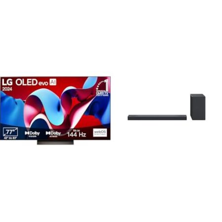 LG Bundle OLED77C47LA TV 77" (195 cm) OLED evo Fernseher DSC9S 3.1.3 Soundbar (400W) mit kabellosem Subwoofer