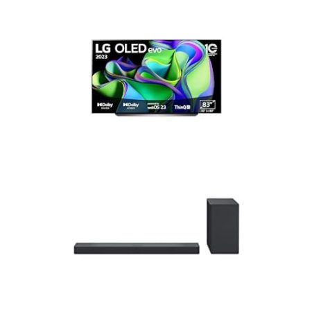 LG Bundle OLED83C37LA TV 210 cm (83 Zoll) OLED evo Fernseher DSC9S 3.1.3 Soundbar (400W) mit kabellosem Subwoofer