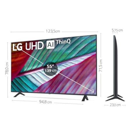 LG 55UR78006LK 140 cm (55 Zoll) UHD Fernseher (Active HDR, 60 Hz, Smart TV) [Modelljahr 2023]