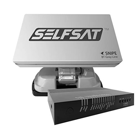 [Test: AUSGEZEICHNET*] Selfsat Snipe BT Grey Line Twin - automatische Camping Antenne incl. iOS/Android Steuerung