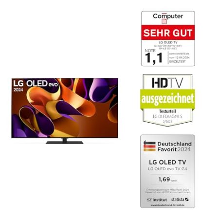 LG OLED65G49LS TV 65" (165 cm) OLED evo Fernseher (α11 4K AI-Prozessor, webOS 24, Dolby Vision, bis zu 120Hz) [Modelljahr 2024]