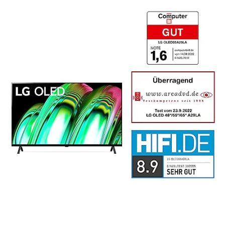 LG OLED55A29LA TV 139 cm (55 Zoll) OLED Fernseher (Cinema HDR, 60 Hz, Smart TV) [Modelljahr 2022]