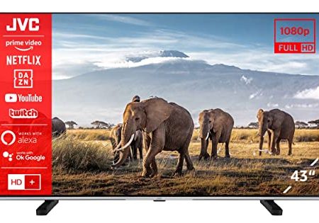 JVC LT-43VFE5155 43 Zoll Fernseher/Smart TV (Full HD, HDR, Triple-Tuner) - Inkl. 6 Monate HD+, Schwarz