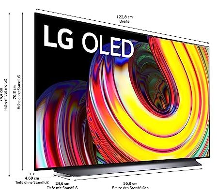 LG OLED55CS6LA TV 139 cm (55 Zoll) OLED Fernseher (Dolby Atmos, Filmmaker Mode, 120 Hz) [Modelljahr 2022], hellgrau