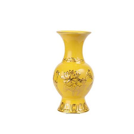 KESHUI Buddha Hall Keramikvasen Ornamente Guanyin Weihwasserflasche Anbetung Zubehör Home Lotus Blumenvase Dekoration Handwerk (Color : C2 10.8x20.3cm)