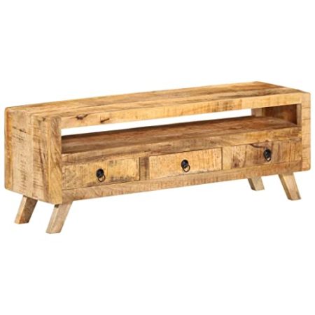 Lauuoeriau Entertainment Centers & TV StandsTV Schrank 110x30x40 cm Massivholz Mangoholz