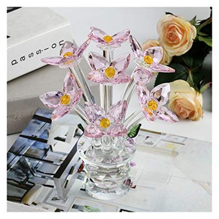 zxb-shop Inhaber Desktop Offic Decor Kristallblume Wohnzimmer TV-Kabinett Kreative kleine Möbel für Freundin Geburtstagsgeschenke Büro-Handwerk Zubehör Bücherregal Desktop-Dekor (Color : F)