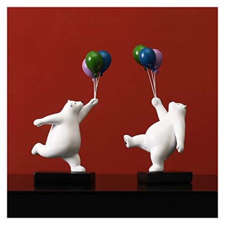 xilinshop Dekorationen Kreativer Ballon Bär Desktop Wohnzimmer TV-Kabinett Büro-Zubehör kleine Geschenke für Mädchen Skulptur (Color : C)