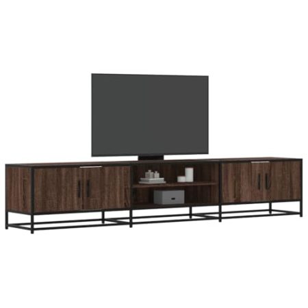 WKIEQACO Entertainment Centers & TV-Ständer, TV-Schrank, braune Eiche, 210 x 35 x 41 cm, Holzwerkstoff