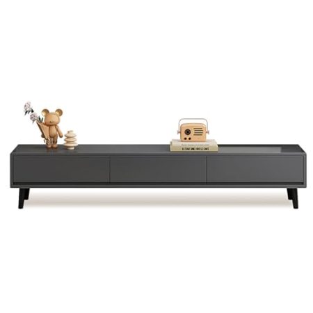 ZDMZR TV Ständer mit 3 Schubladen, Lowboard Wohnzimmer, Moderner TV Ständer, Schlafzimmer TV Ständer, Holz TV Konsole for Wohnzimmer Und Schlafzimmer (Color : Grau, Size : 160cm/63in)