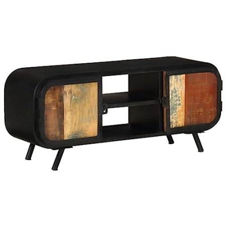 Lauuoeriau Heimartikel, TV-Schrank, 110 x 30 x 45 cm, massives Altholz, Anzugmöbel