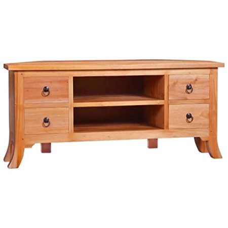 WKIEQACO Entertainment Centers & TV-Ständer, TV-Schrank, 100 x 40 x 45 cm, massives Mahagoniholz