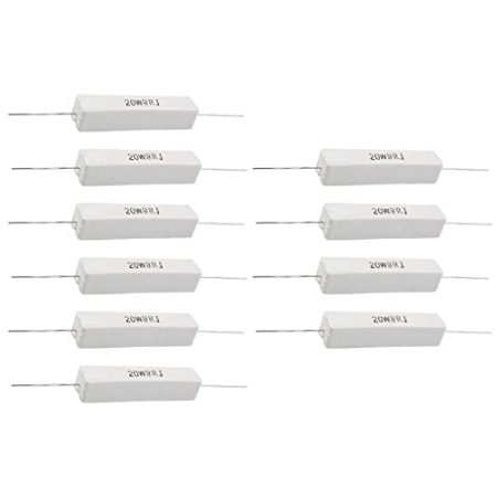 KVSERT 8 Stück drahtgewickelter Keramik-Zementwiderstand, 8 Ohm, 20 W, 5 %