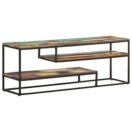 Lauuoeriau Heimartikel, TV-Schrank, 130 x 30 x 45 cm, massives Altholz, Anzugmöbel