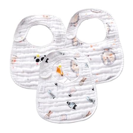 JOINPAYA 1 Satz 3st Kleinkind-lätzchen Handtuch Lätzchen Babylätzchen Aus Baumwolle Sabbernde Lätzchen Für Babys Unisex-lätzchen Lätzchen Zum Füttern Von Babys Kleinkind Handtuch Weiß