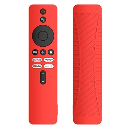 xhKJO Silikon Hülle Kompatibel mit Xiaomi Mi Box 4K TV (2nd Gen) Fernbedienung,Case for Xiaomi Mi Box 4K TV Remote 2nd Generation Stoßfeste Schutzhülle Abdeckung Cover Tasche Uhrenzubehör (rot)