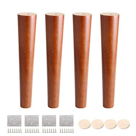 KDDEON Massivholz Möbelfüße,Konisch Ersatz Sofafuss,Tischbeine,Schrankbeine,Kaffeetischbeine,für DIY-Schreibtisch/TV-Schrank/Nachttisch,8-80cm Optional,mit Zubehör,4er-Set (80cm/31.5in)