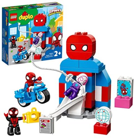 LEGO 10940 DUPLO Marvel Spider-Mans Hauptquartier, Kinderspielzeug zum Bauen mit Spider-Man-Figur für Mädchen und Jungen ab 2 Jahre